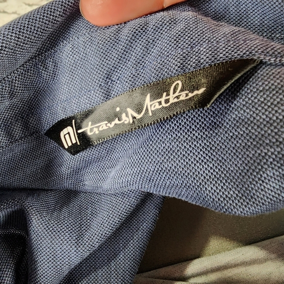 Travis Mathew Polo Shirt Chillie Willies Heather Gray Navy Size Large - Picture 12 of 15